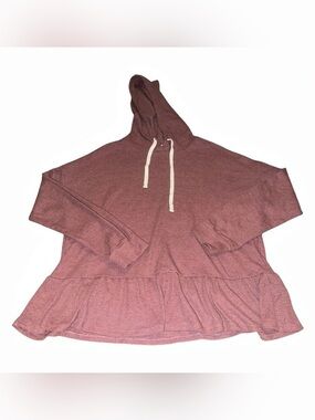 Wishlist Ruffle Bottom Sweater in Dusty Pink Size Medium Like New